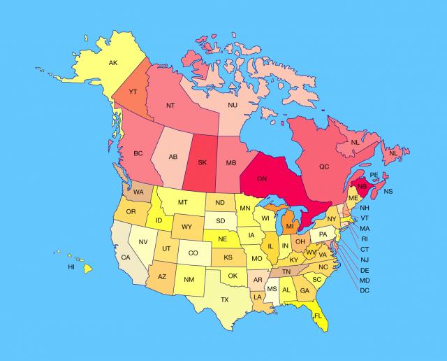 Cystinosis Map: US - CANADA - MEXICO ohio map and blank: ohio; printable us 