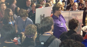 Crowd for the ECA raffle