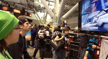 Walshy 1v1ing at ECA's PAX East booth